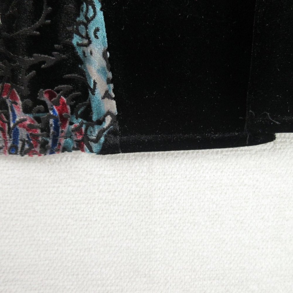Chico's Size 3 US XL Floral Sound Kimono Black Velvet Burnout Cardigan 570318059 - Picture 4 of 13